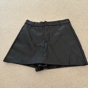 Zara Leather Skort in Black